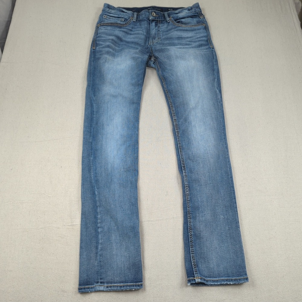 Bke Jeans Mens 34x34 Blue Jake Straight Faded Stretch Casual Preppy